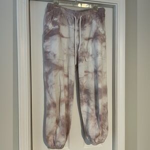 POL Tie-Dye Joggers in Pink and Cream